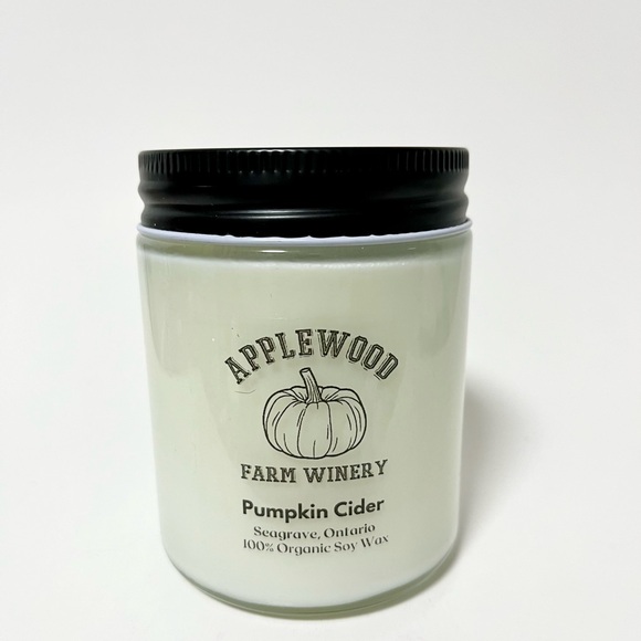 applewood farm winery pumpkin cider 100% organic soy wax candle - Picture 1 of 3